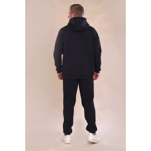 Костюм двойка мужской 888 "Zipper" футер 3-х нитка с начесом (р-ры: 50-60) черный