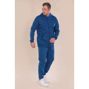 Костюм двойка мужской 888 "Zipper" футер 3-х нитка с начесом (р-ры: 50-60) индиго Костюм двойка мужской 888 "Zipper" футер 3-х нитка с начесом (р-ры: 50-60) индиго