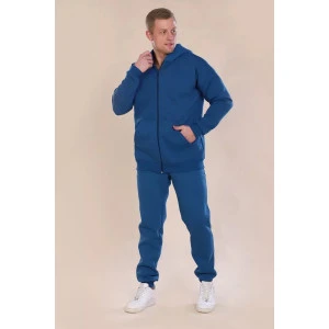 Костюм двойка мужской 888 "Zipper" футер 3-х нитка с начесом (р-ры: 50-60) индиго Костюм двойка мужской 888 "Zipper" футер 3-х нитка с начесом (р-ры: 50-60) индиго