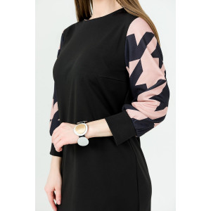 Платье женское ODIS-П433Ч трикотаж (р-ры: 46-54) черный