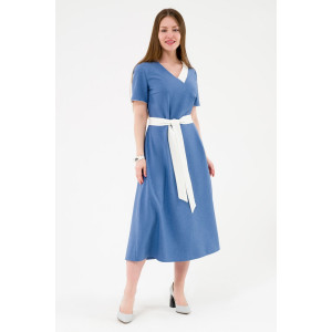 Платье женское ODIS-П437СИ плательная ткань (р-ры: 44-54) синий