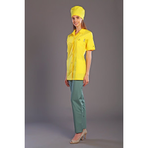 Рубашка медицинская женская М-230 тиси (р-ры: 38-60) желтый
