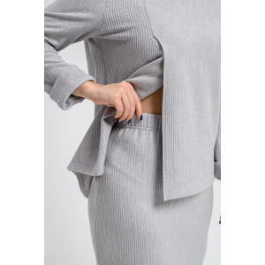 Пуловер женский ODIS-ПЛ17СЕ трикотаж (р-ры: 46-56) серый