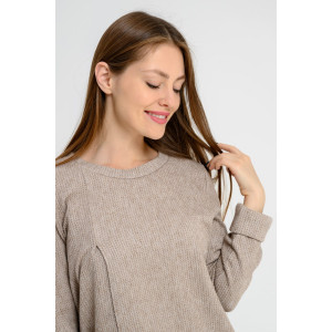Пуловер женский ODIS-ПЛ17КА трикотаж (р-ры: 46-56) какао
