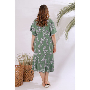 Платье женское "Фаворитка-2" штапель (последний размер) зеленый 50,52,54,58