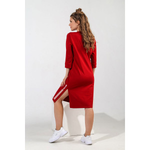 Платье женское "Скайп-1" футер (последний размер) красный 52,54