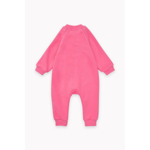 Комбинезон для новорожденных "Пинки" 20724 футер 3-х нитка петля (р-ры: 68-80) розовый