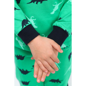 Пижама детская "Эльф-17" кулирка (р-ры: 92-134) зеленый