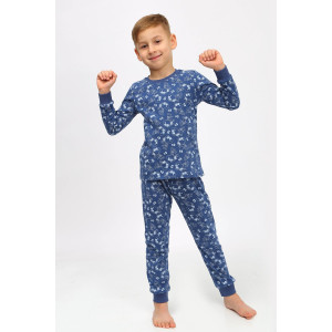 Пижама детская "Эльф-14" кулирка (р-ры: 92-134) синий