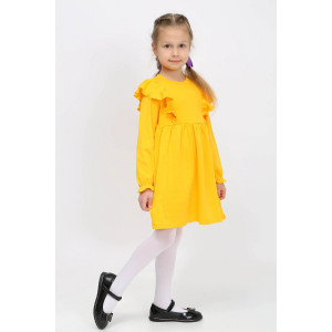 Платье детское "Облачко-2" интерлок (р-ры: 86-116) желтый