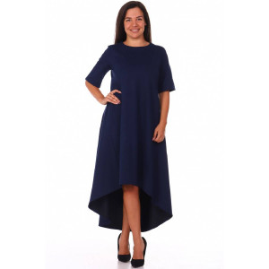 Платье женское "Кристина" футер 2-х нитка (последний размер) синий 60