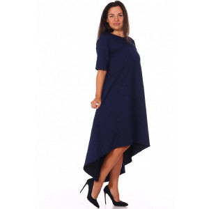 Платье женское "Кристина" футер 2-х нитка (последний размер) синий 60