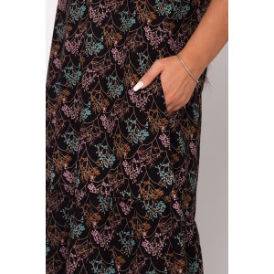 Платье женское Ш-6 "Валенсия" штапель (последний размер) ветка шоколад 48,52