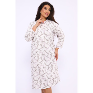 Сорочка женская М37 "Стрекозы" футер (последний размер) 48