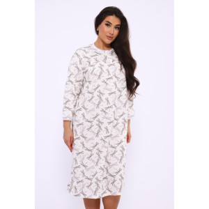 Сорочка женская М37 "Стрекозы" футер (последний размер) 48