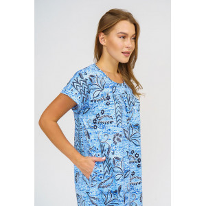 Платье женское 520 кулирка (последний размер) голубой 58