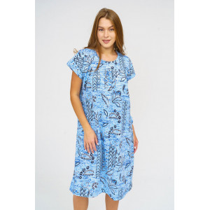 Платье женское 520 кулирка (последний размер) голубой 58