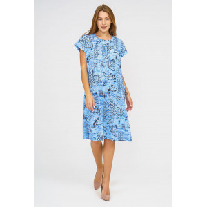 Платье женское 520 кулирка (последний размер) голубой 58