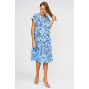 Платье женское 520 кулирка (последний размер) голубой 58