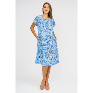 Платье женское 520 кулирка (последний размер) голубой 58