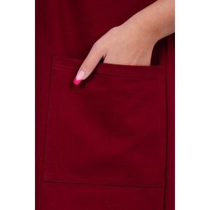 Платье женское "Фрида" футер 2-х нитка (р-ры: 42-56) бордовый