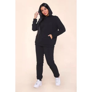 Костюм двойка женский "Jeans" 595 жаккард (р-ры: 48-58) черный Костюм двойка женский "Jeans" 595 жаккард (р-ры: 48-58) черный