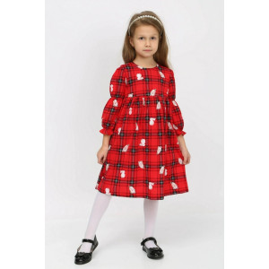 Платье детское "Жюли-7" кулирка (р-ры: 98-134) красный