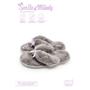 Тапки "Smile of Milady" 148-302-18.2 эко-мех (р-ры: 36-41)