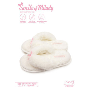 Тапки "Smile of Milady" 148-302-10 эко-мех (р-ры: 36-41)