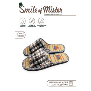Тапки "Smile of Mister" А-89-001-01.1 текстиль (р-ры: 40-45)