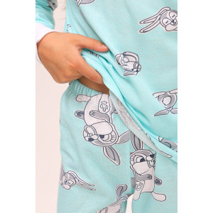 Пижама детская "Эльф-9" кулирка (р-ры: 92-134) светло-голубой