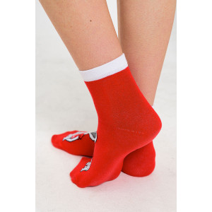 Носки женские "Тим" красный - упаковка 1 пара