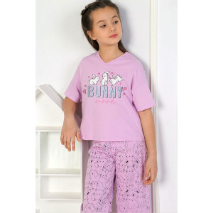 Пижама детская "Лили-1" кулирка (р-ры: 116-170) лиловый