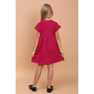 Платье детское "Бриджит-2" кулирка (р-ры: 110-140) малиновый
