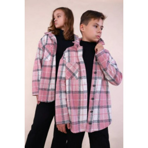 Рубашка детская "Гранж" ангора кашемир (р-ры: 140-170) розовый