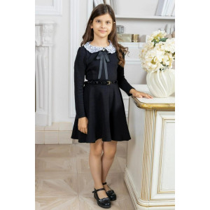 Платье школьное JL-13220У/1 джерси (р-ры: 122-152) черный