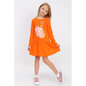 Платье детское "Заинька-5" кулирка (р-ры: 104-128) оранжевый