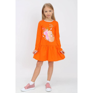 Платье детское "Заинька-5" кулирка (р-ры: 104-128) оранжевый