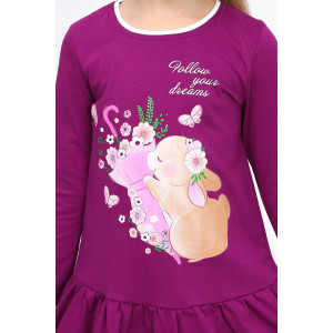 Платье детское "Заинька-13" кулирка (р-ры: 104-128) фиолетовый