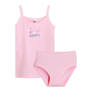 Комплект белья детский для девочки №31195 рибана (р-ры: 134-164) розовый