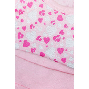 Комплект белья детский для девочки №31185 рибана (р-ры: 68-80) розовый