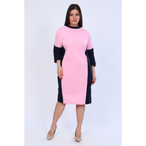 Платье женское №52236 футер 3-х нитка (р-ры: 46-60) розовый