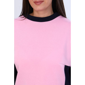 Платье женское №52236 футер 3-х нитка (р-ры: 46-60) розовый