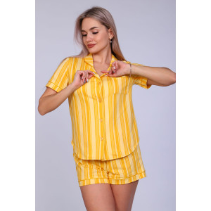 Пижама женская №70029 кулирка (р-ры: 42-52) желтый