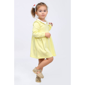 Платье детское "Малышка" интерлок (р-ры: 86-116) светло-желтый