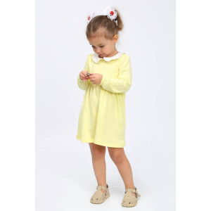 Платье детское "Малышка" интерлок (р-ры: 86-116) светло-желтый