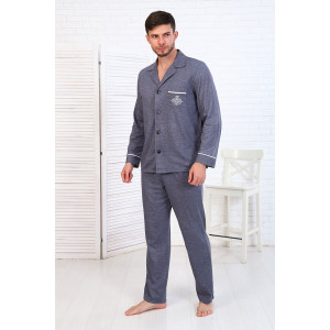 Пижама мужская 9194 кулирка (р-ры: 46-60) графит