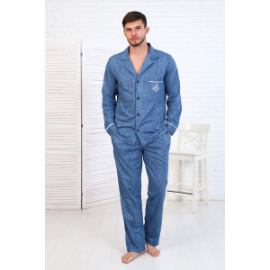 Пижама мужская 9194б кулирка (р-ры: 46-60) джинс