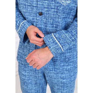 Пижама мужская 9194в кулирка (р-ры: 46-60) синий
