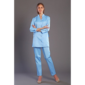 Медицинский костюм женский М-121 элит-145 (р-ры: 42-56) нежно-голубой